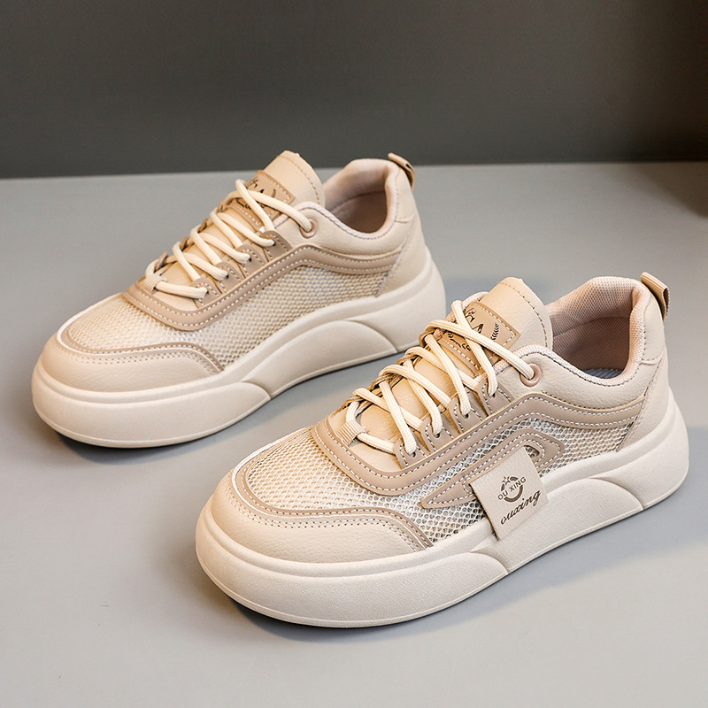 SH602 new net surface small white shoes women 2024 summer thick sole net shoes increase women's shoes breathable wear leisure sports Specification drawing