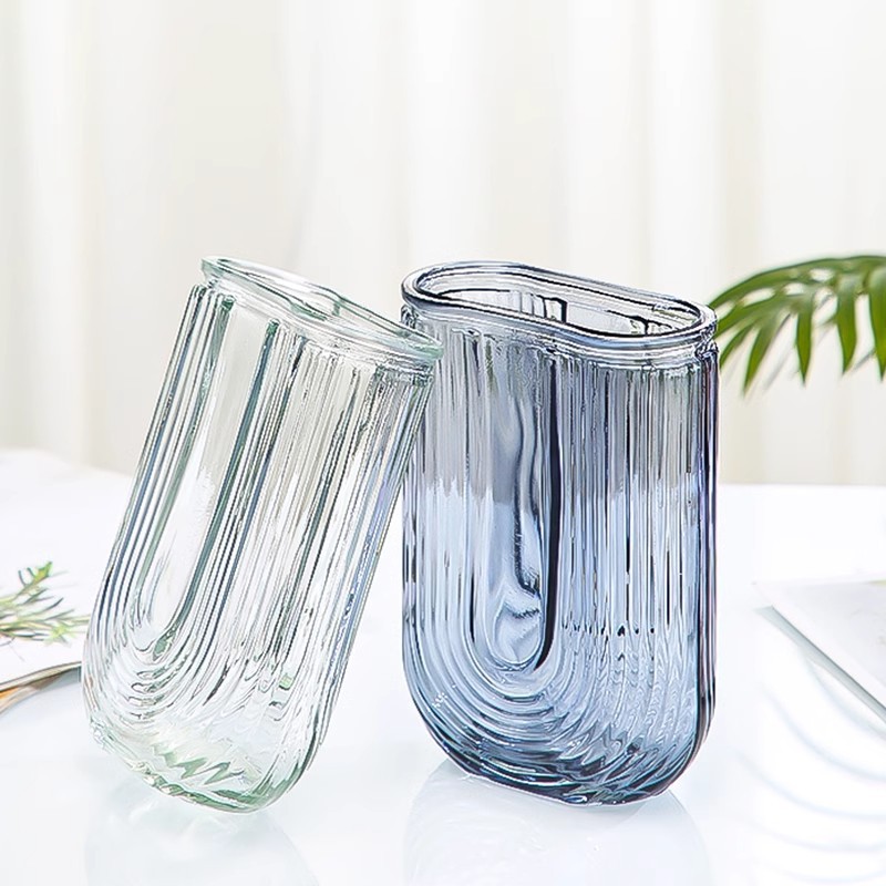 Free shipping on consignment glass vases, light luxury and high-end flower arrangement items, popular Instagram style living room fresh flowers, lilies, hydroponic Specification image