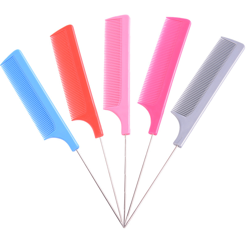 Hot-selling new hair comb, pointed-tail comb, plastic comb, steel needle, PP material, dense teeth, wholesale in stock, fluffy Item Picture