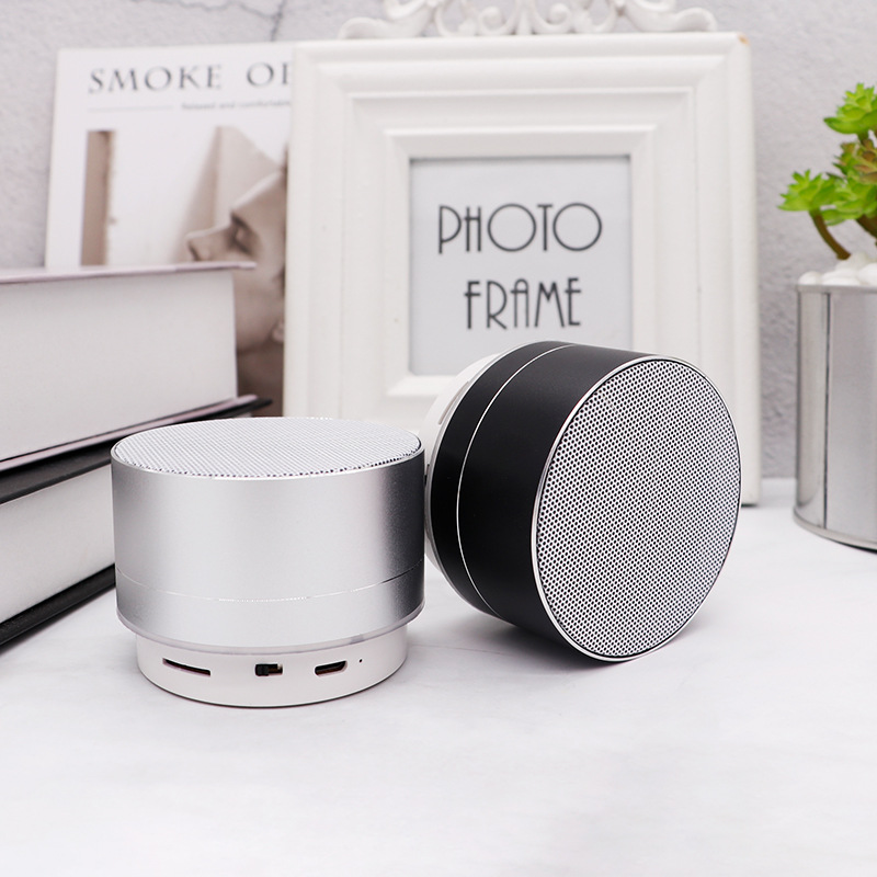 A10 Metal Bluetooth Speaker Can Be Fixed Logo Subwoofer Small Steel Gun Wireless Crack Bluetooth Small Speaker Gift Application Scenario