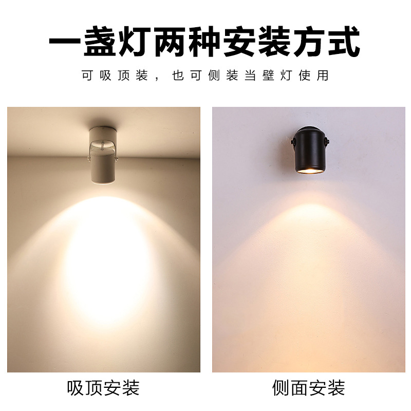 Track spotlights, LED ceiling lights, downlights, ceiling-mounted clothing store spotlights, cob track lights, surface-mounted small spotlights details Picture