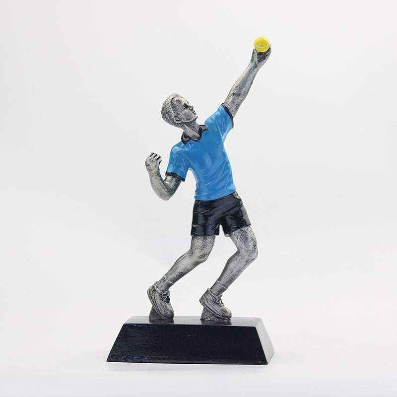 Wanyuanxin Tennis Figure Resin Handicraft Decoration Cross-Border Direct Support For Manufacturers Customized Printable Logo Application Scenario