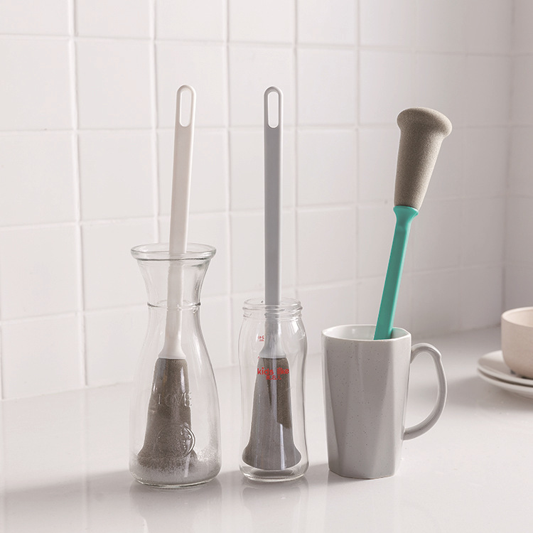 New sponge cleaning cup brush, long-handled thermos cup, water bottle brush, cup cleaning and baby bottle cleaning brush