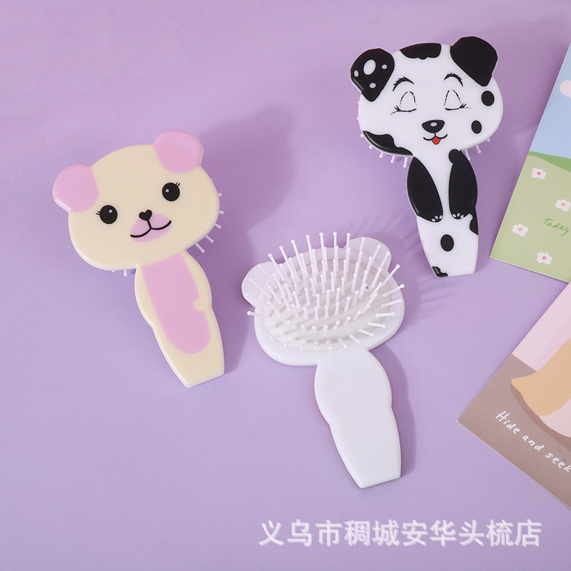 Cute Cartoon Hair Comb Cartoon Animal Series Portable Girl Massage Comb Home Hair Styling Curling Comb Specification drawing