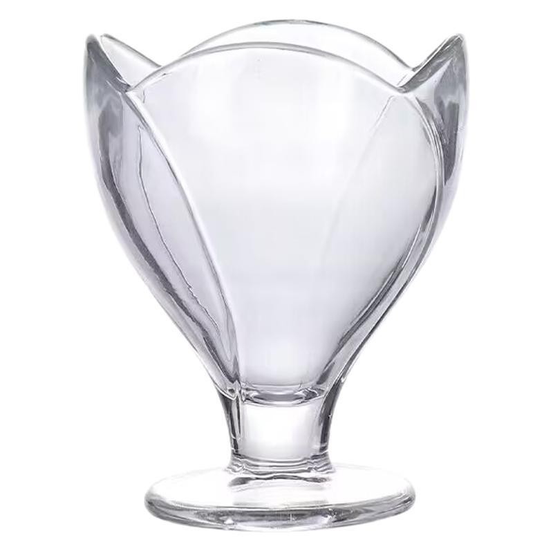Wholesale InS-style glass lotus ice cream cups, dessert yogurt glass cups, fruit smoothies, fruit cups and cake cups Item Picture