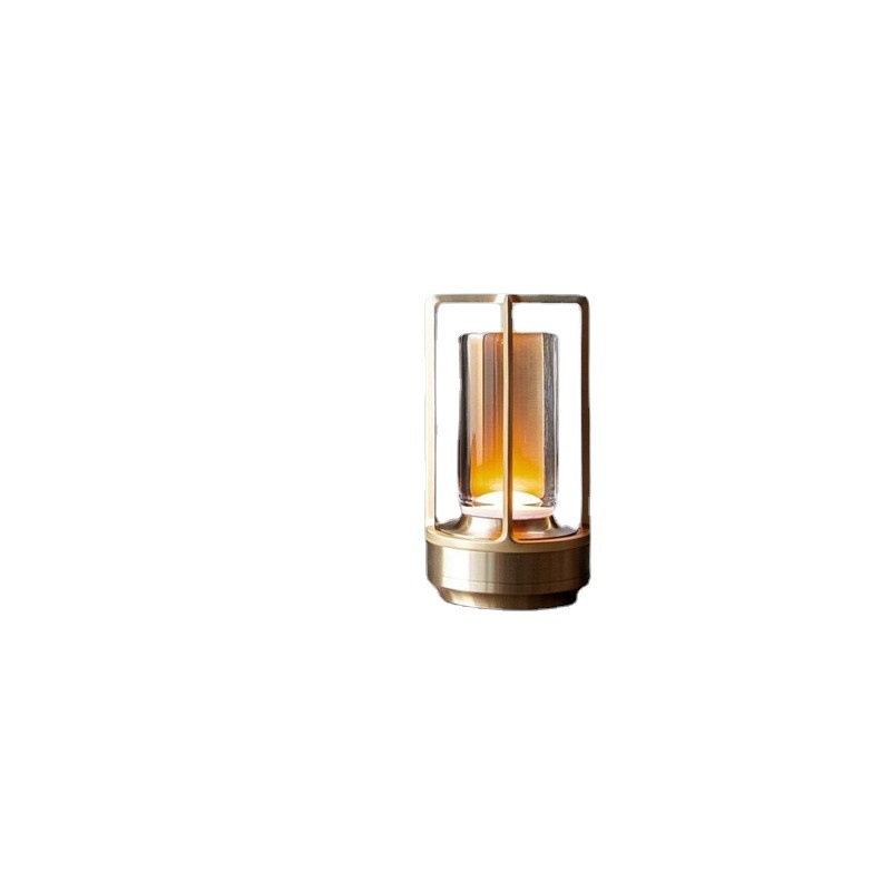 Cross-border Nordic outdoor metal table lamp, simple, modern and luxurious, charging touch, restaurant and bar atmosphere night light Item Picture