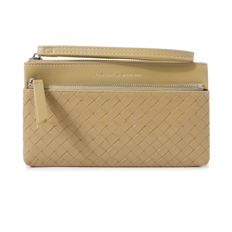 钱包/女士钱包/吧唧/女士钱包双包合一定制/印花女士钱包白底实物图