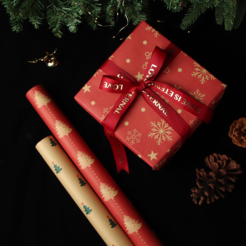 圣诞包装纸/工厂批发双面/礼品包装纸产品图
