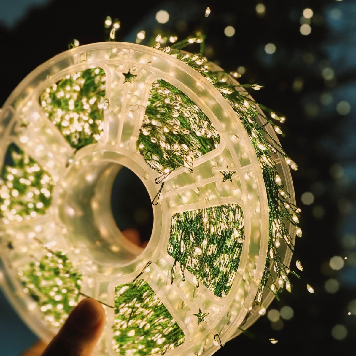 跨境LED圣诞鞭炮灯蜈蚣脚铜线灯串室内外节日庭院装饰彩灯