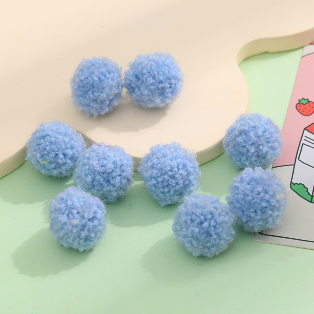 现货彩色羊羔毛绒球仿泰迪毛球 diy装饰挂件饰品配件服装辅料批发详情6