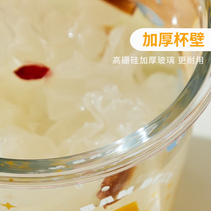 The glass lunch box is a specially designed sealed and fresh-keeping soup bowl for office workers to heat in the microwave Specification image