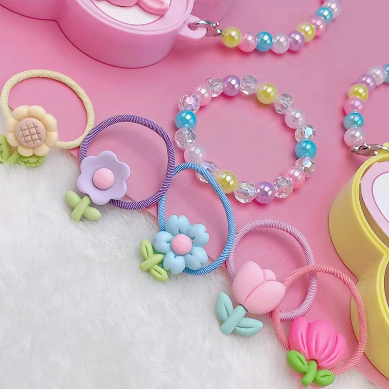 Children's Bracelet Ring Set Cute Baby Hairpin Girl Accessories Cartoon Handbag Set Jewelry Lot details Picture