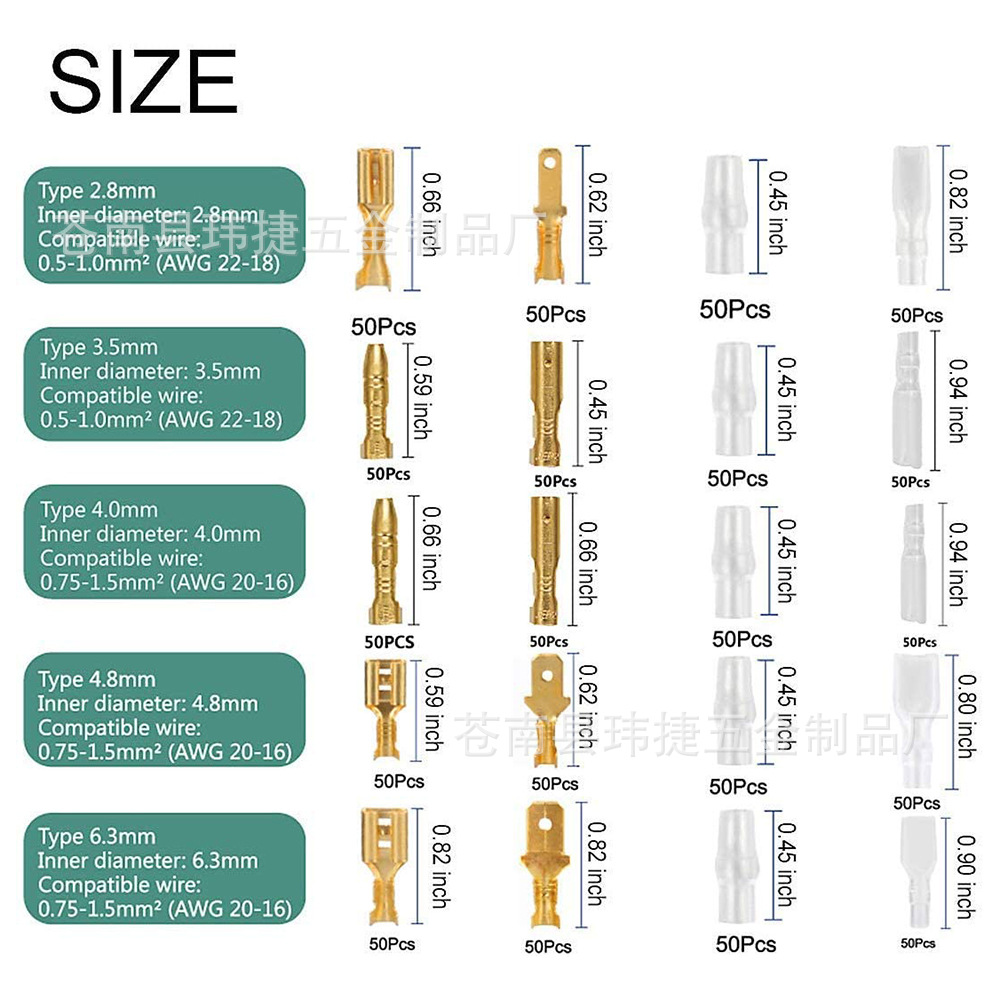 Cross Border 1000Pcs Wiring Terminal Bare End Spring Insert Sheath Male And Female Insert Cold Press +48B Pliers Set details Picture