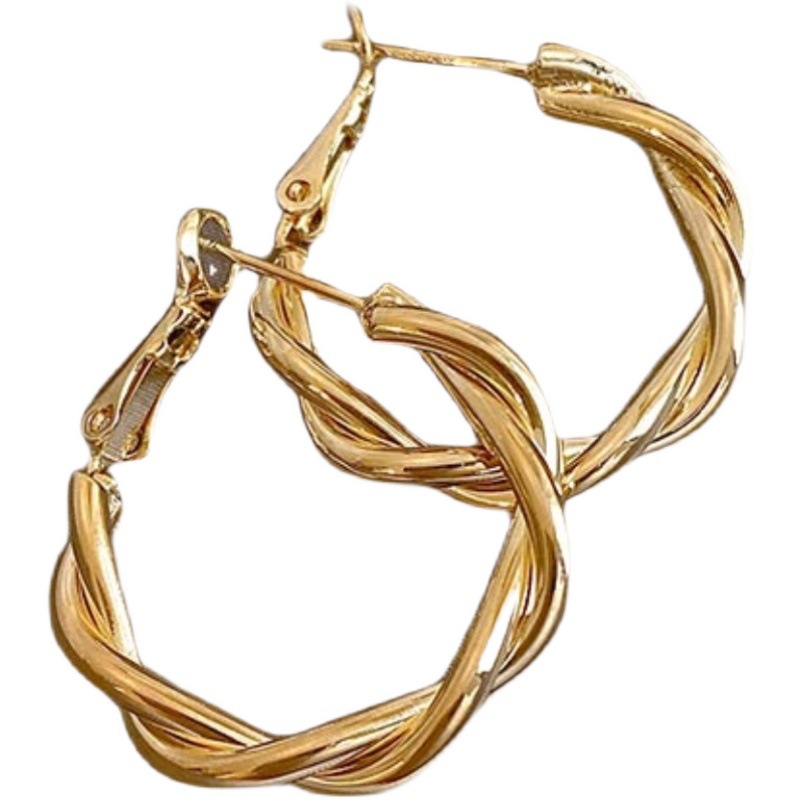 饰品/耳饰/耳环/烧焊锆石耳环/无骨耳环白底实物图