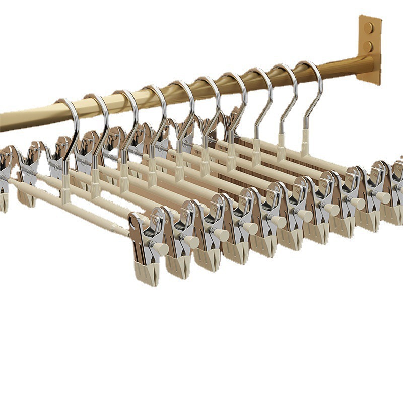 Wholesale of thickened plastic-coated stainless steel trouser clips, seamless, strong clamping force, anti-slip and anti-drying skirt clips and trouser clips Item Picture