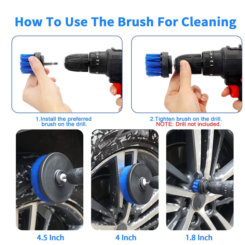 Cross-border best-selling blue car cleaning brush 26-piece set, hub brush, car air conditioning brush, sponge polishing brush, handbag Specification image