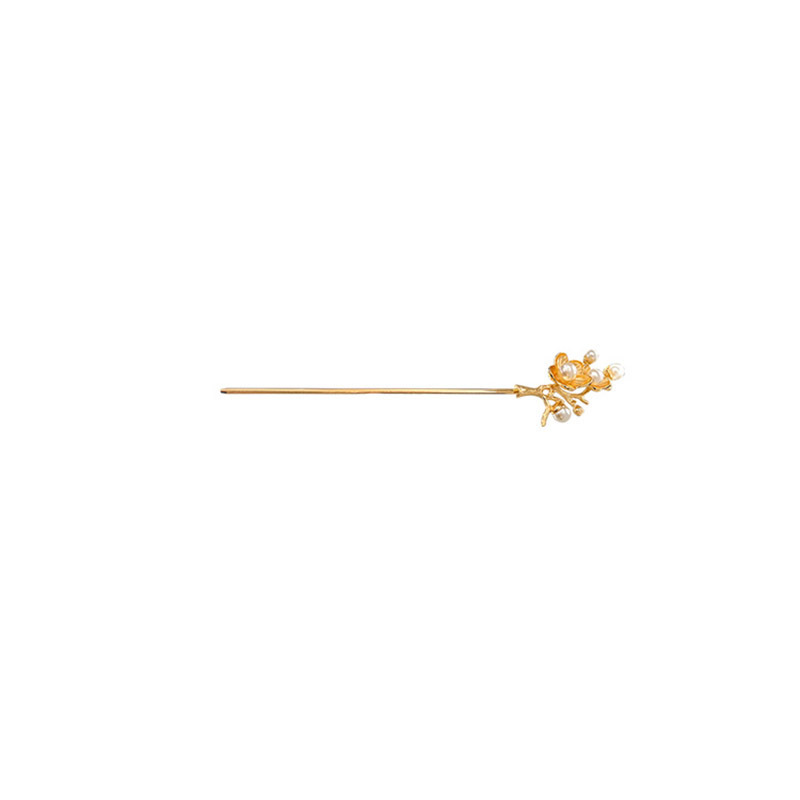 Palillos para el pelo retro nuevo estilo chino antiguo premium sentido de la parte posterior de la cabeza temperamento coreano hanfu versión coreana kanzashi metal accesorios para el pelo mujer Item Picture