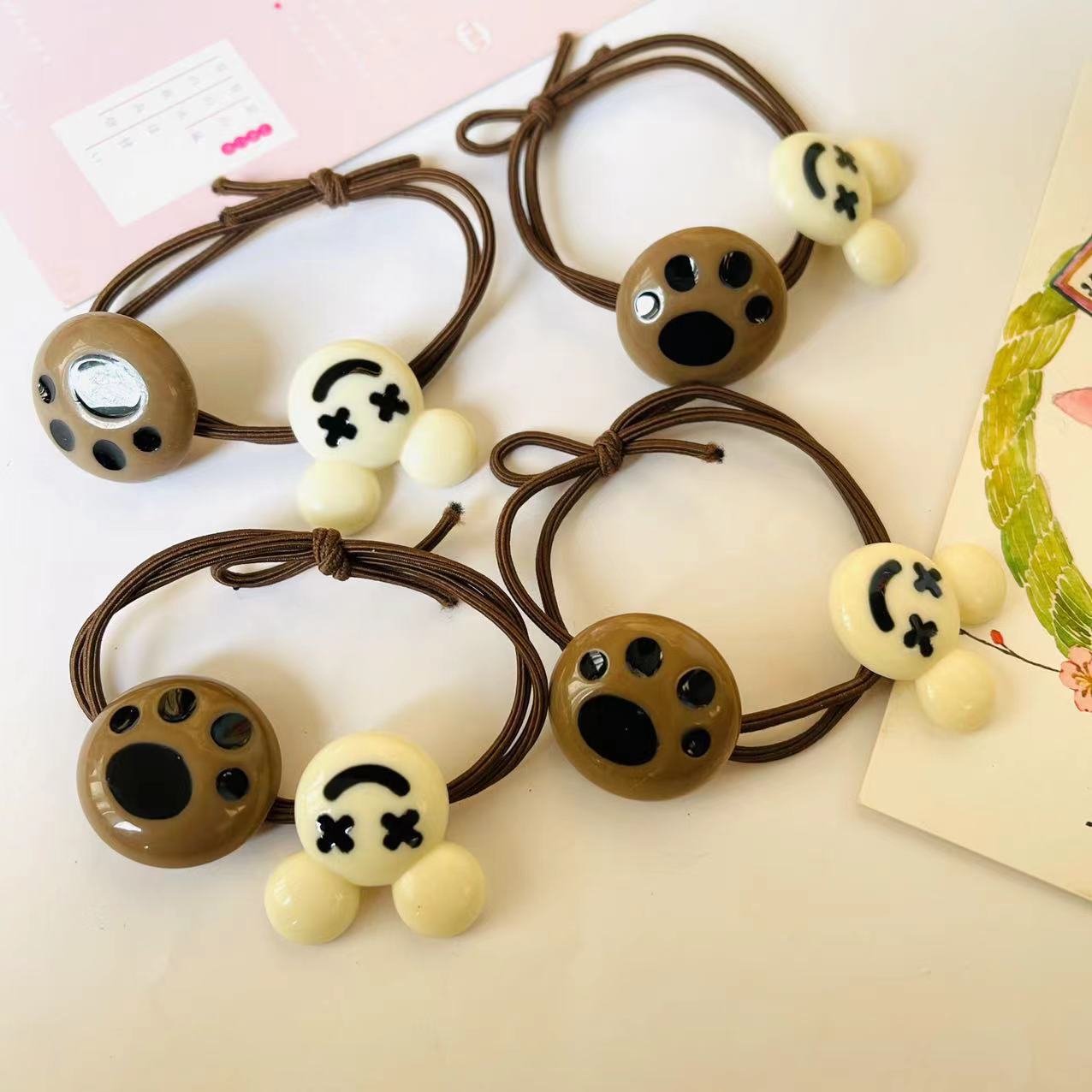 No. 15 Mickey Bear Paw 100/ Simple and high-elasticity hair band that won't damage hair, new trendy and versatile high-elasticity hair band accessory for women Specification image
