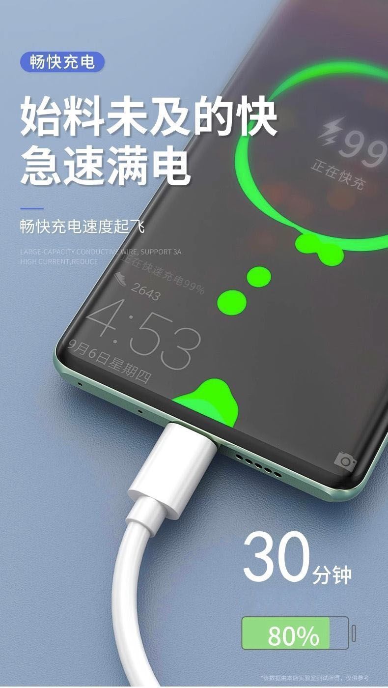 适用于华为荣耀小米数据线梯形接口MicroUSB老款安卓数据线充电线详情4