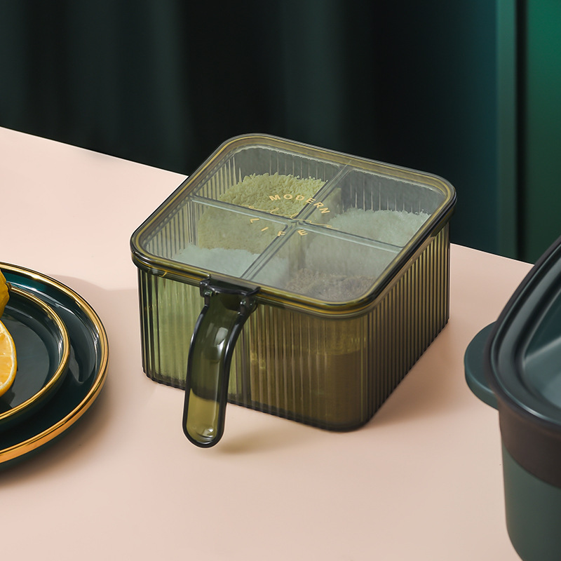 The four-compartment detachable and washable kitchen four-in-one seasoning box set Specification image