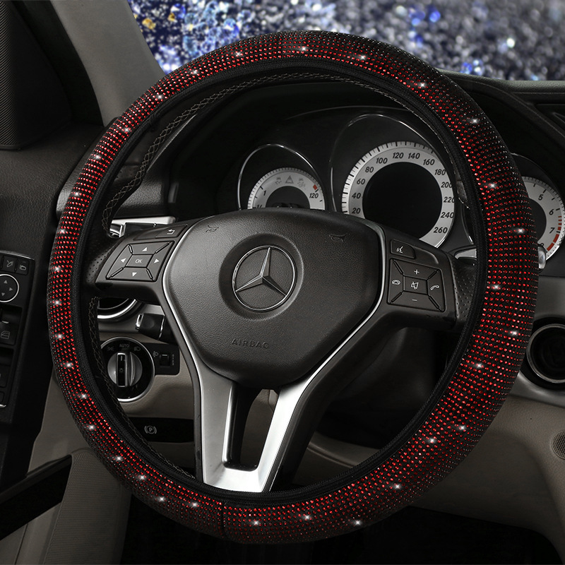 New Car Steering Wheel Cover Summer Full Of Diamond Insert Diamond Hot Drill Without Inner Ring Steering Wheel Cover Cross-Border Amazon Specification drawing