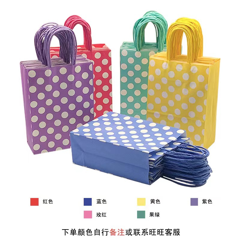 Kraft paper bags, Christmas gift bags, clothing hand-held takeout packaging bags, baking packaging food bags, foreign trade export Item Picture