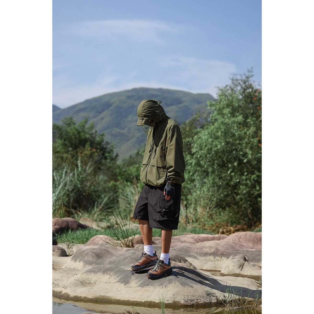 SE DuPont Three-in-one waterproof and windproof outdoor Jacket, men's and women's trendy hooded functional coat OW3206 details Picture