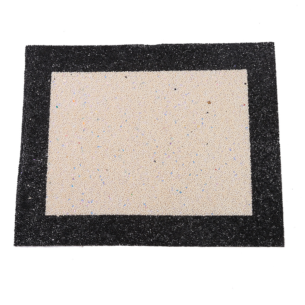 The New Simple Wind Resin Rhinestone Square Table Heat Insulation Mat Light Luxury Creative Restaurant Wedding Table Mat Wholesale Application Scenario