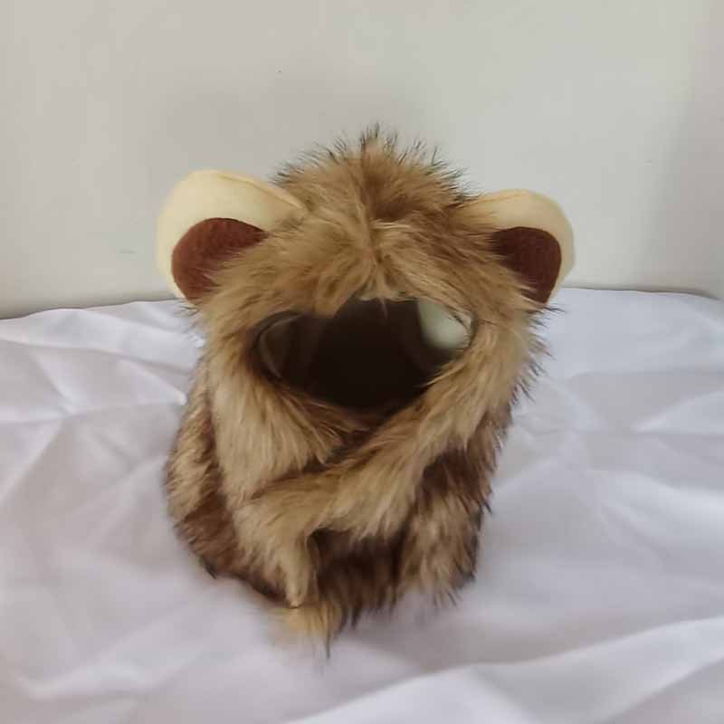 Halloween Dress Up Cats And Dogs Selling Cute Universal Adjustable Velcro Autumn And Winter Lion Pet Hat Application Scenario