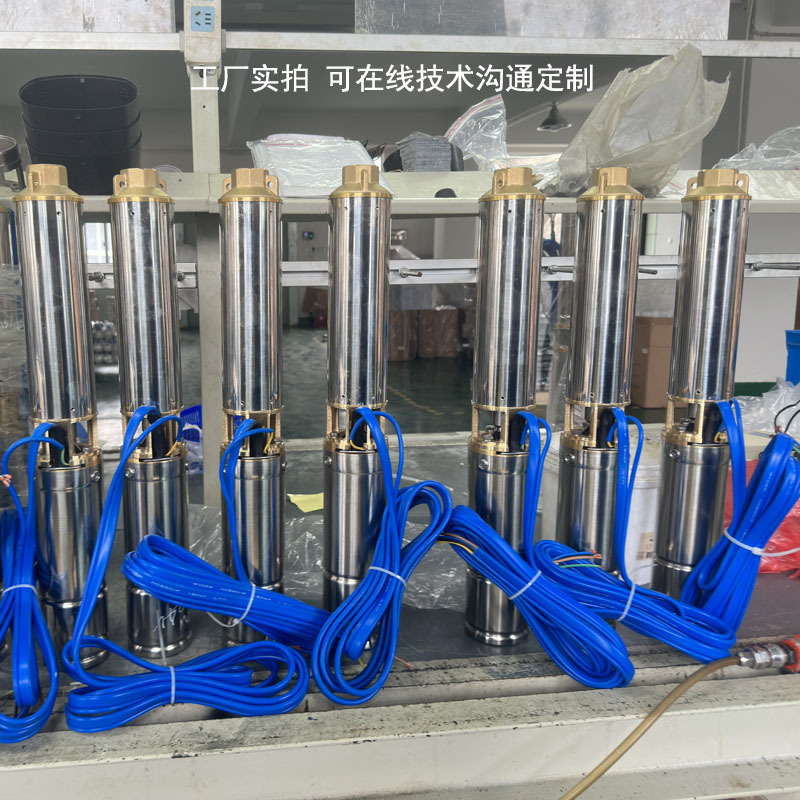 Solar Water Pump Permanent Magnet Synchronous Motor Dc 24V48v72v96v Photovoltaic Deep Well Pump Pumping High Power Application Scenario