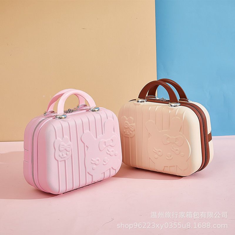 New Cartoon Rabbit Pink Suitcase Trolley Case With Gift Suitcase Female 14 
