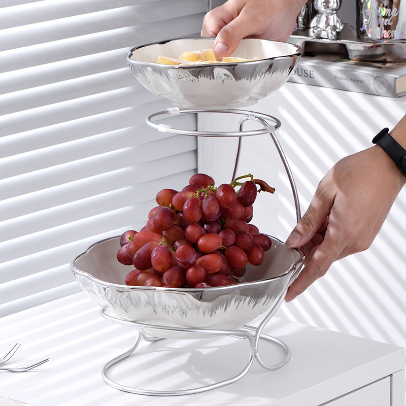 A light luxury double-layered fruit platter Item Picture