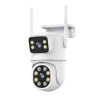 Wholesale dual-eye gun and ball linkage integrated wireless surveillance camera, 360-degree seamless dual-screen outdoor night vision Item Picture