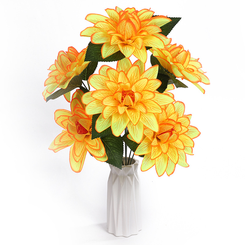Wholesale of high-end artificial chrysanthemum and artificial flower heads, home country-style classical photography props and decorative items details Picture