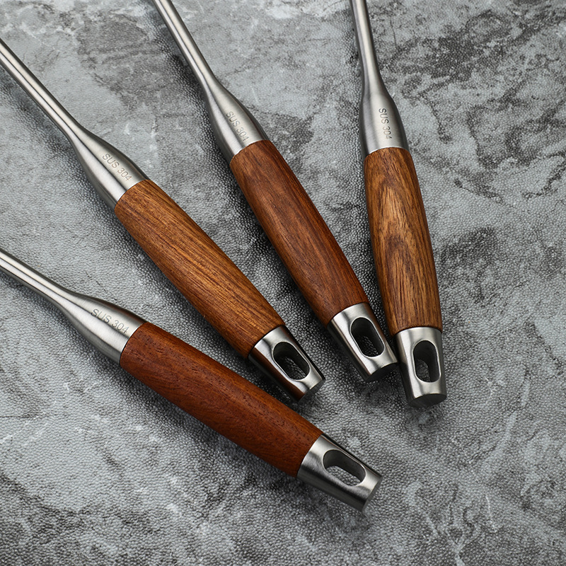 花梨木304不锈钢锅铲套装 厨师家用炒菜铲子防烫长柄汤勺漏勺厨具详情图4