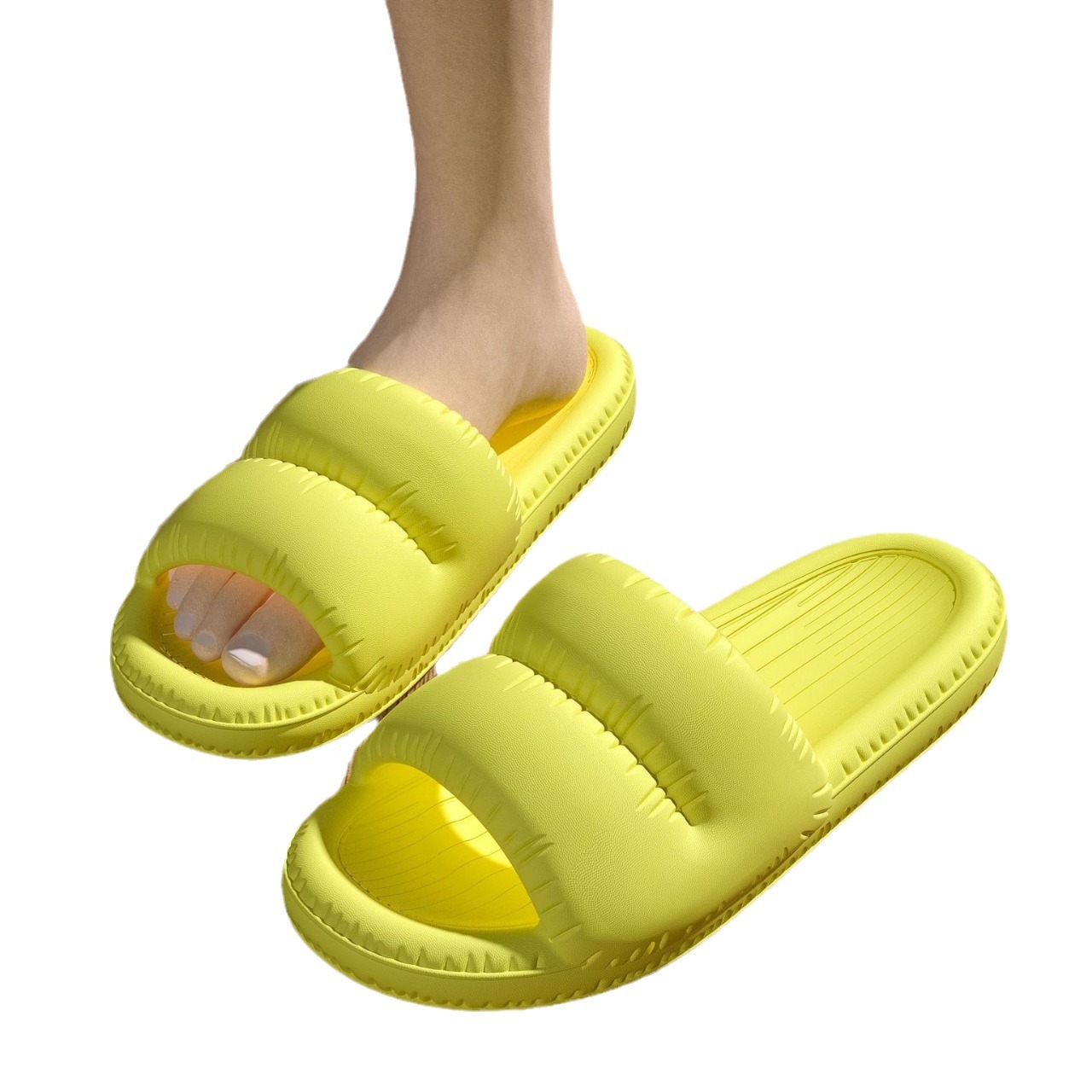 Step On The Soft Soled Slippers Female Summer Indoor Home Comfortable Light Bathroom Living Room Couple Men Wear Cold Shoes Item Picture