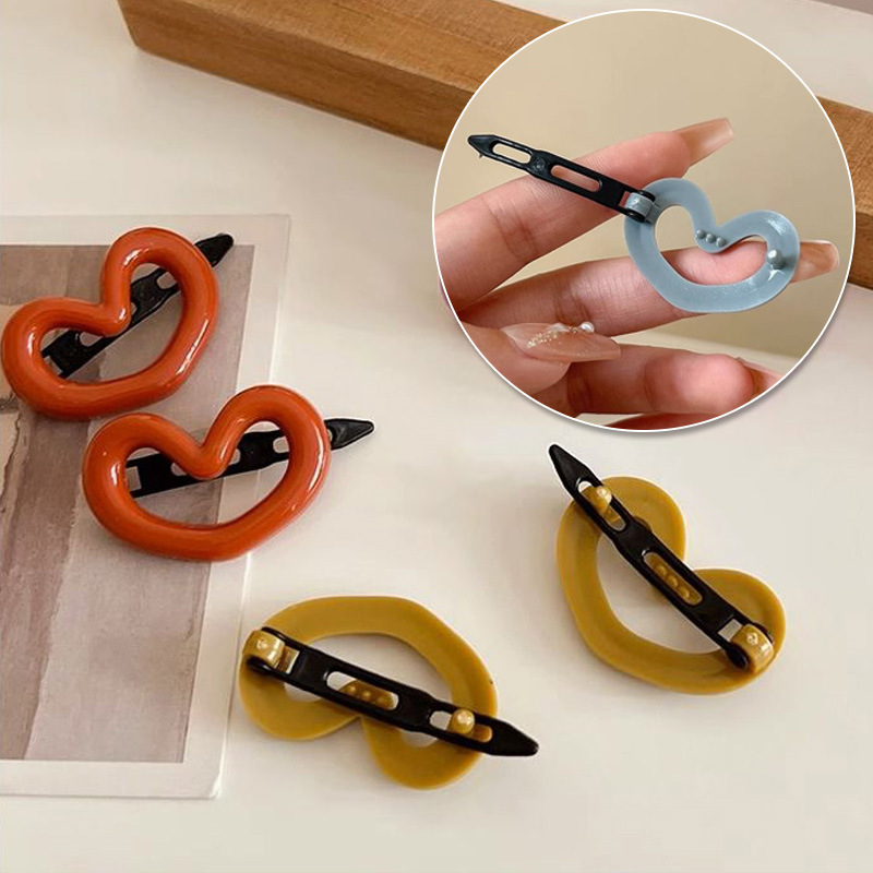 Love Cute New Side Broken Hair Clips For Children And Girls Seamless Hair Clips With Forehead Bangs Hair Accessories Specification drawing