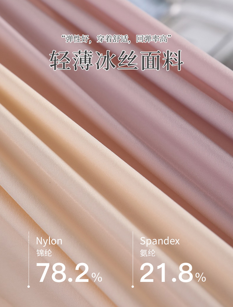 夏季新款内裤女超薄冰丝大码200斤高腰收腹隐形无痕蕾丝内裤抗菌详情4