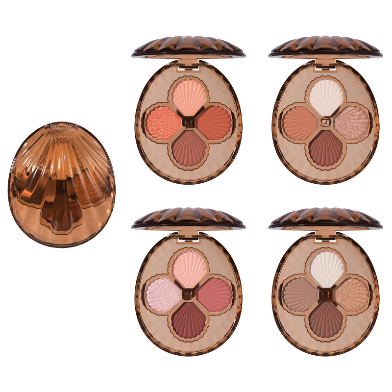 Yabolian Eyeshadow Shell Ink Four Color Eyeshadow Tray Pearl Matte Fine Flash Daily Earth Color Eyeshadow Wholesale Item Picture