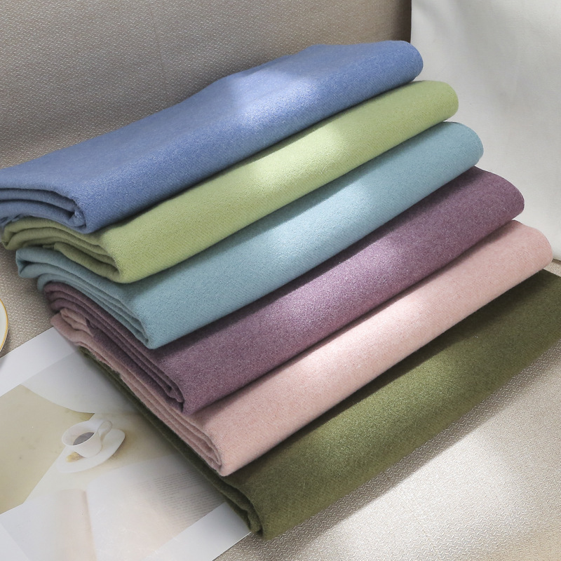 300G Solid Color Imitation Cashmere Scarf Female 2022 New Korean Version Of All The Autumn And Winter Warm Thick Neck Wholesale details Picture