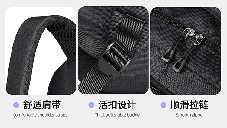 跨境单品双肩包书包背包学生大容量男女同款通勤时尚新潮韩版百搭详情6