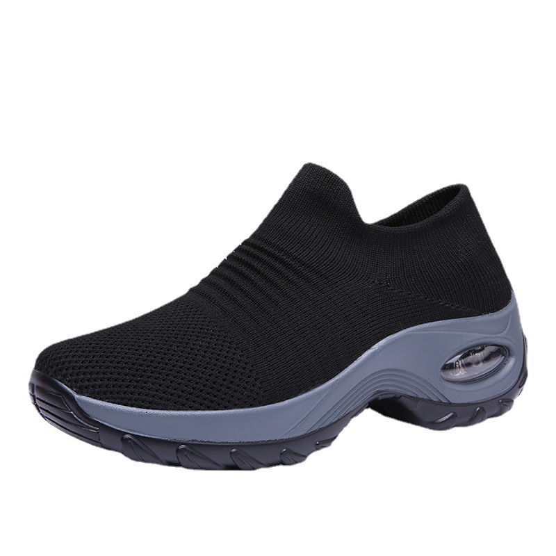 Athleisure Swing Shoes Cross-Border Large Size High Elastic Flying Woven Breathable Shoes Fashion Lightweight Socks Shoes Item Picture