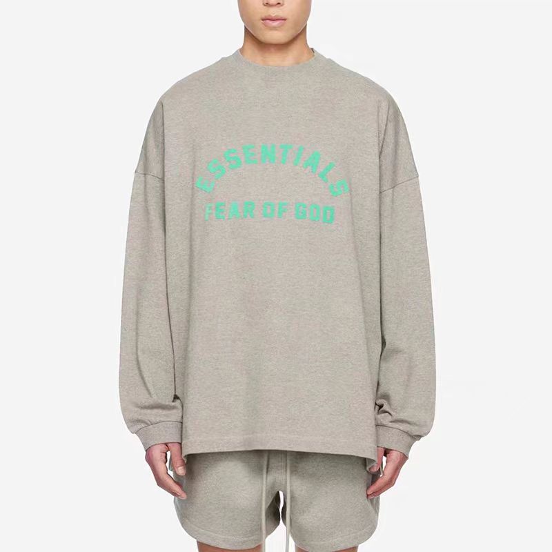 正确版本24SS FEAR OF GOD FOG复线ESSENTIALS春秋宽松长袖打底衫