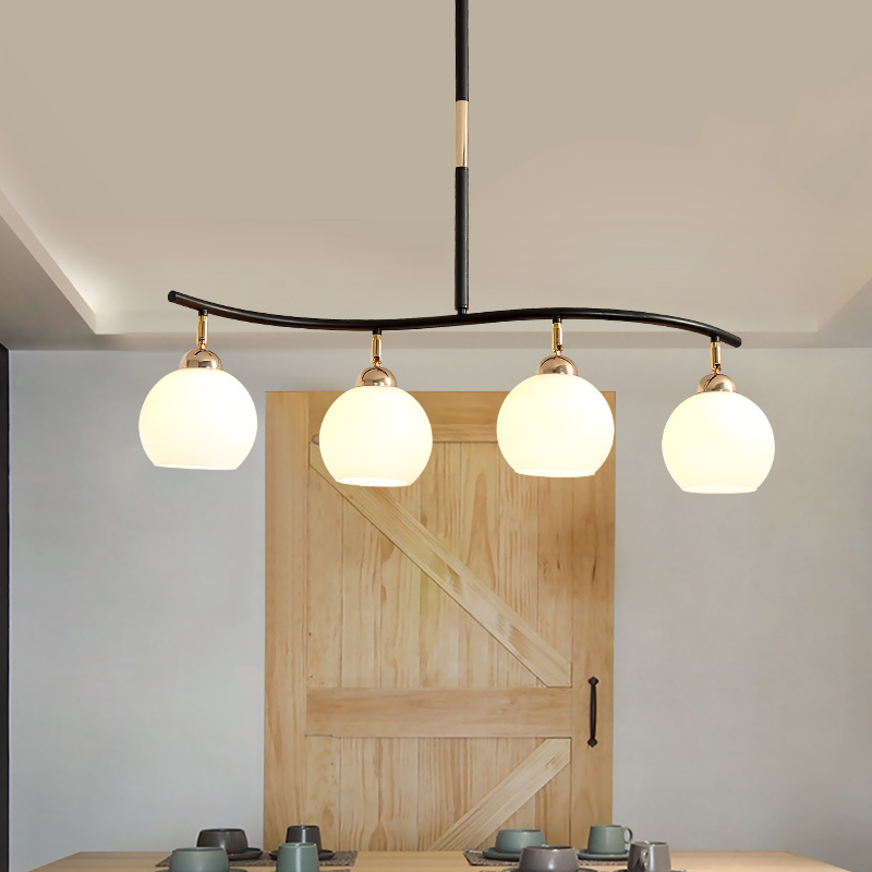 The dining room pendant lamp is a simple and modern ceiling lamp with Nordic creativity. It can be used for both suction and hanging in the dining room, bedroom, study and dining table Item Picture
