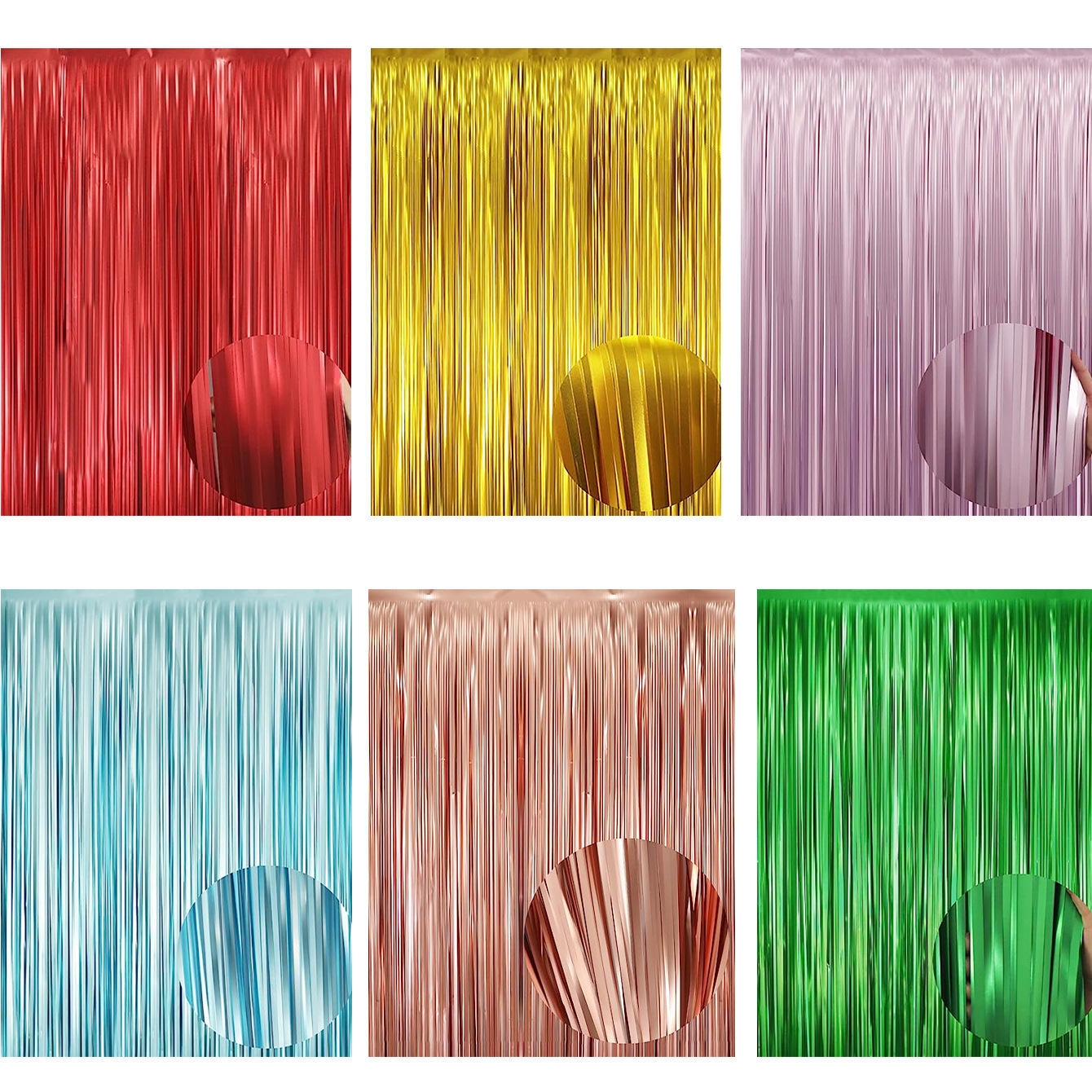 Cross-border best-selling matte rain curtain, birthday party background decoration items, metallic door curtain, wedding tassels details Picture
