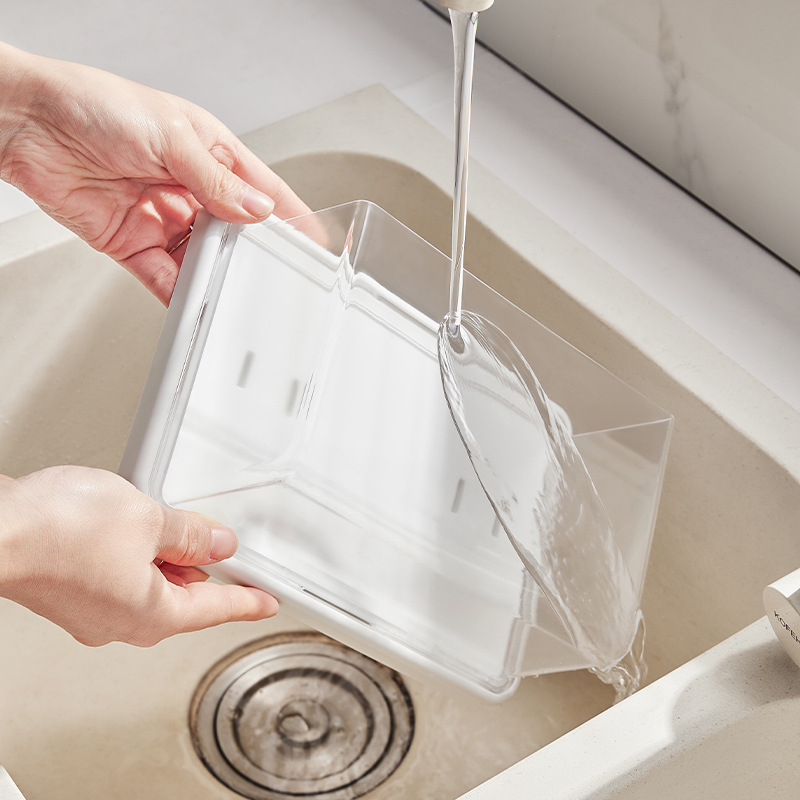 Magnetic absorption storage box wall-mounted storage wonder, multi-functional non-drilling wall-mounted storage basket, cling film storage box, cross-border Application Scenario