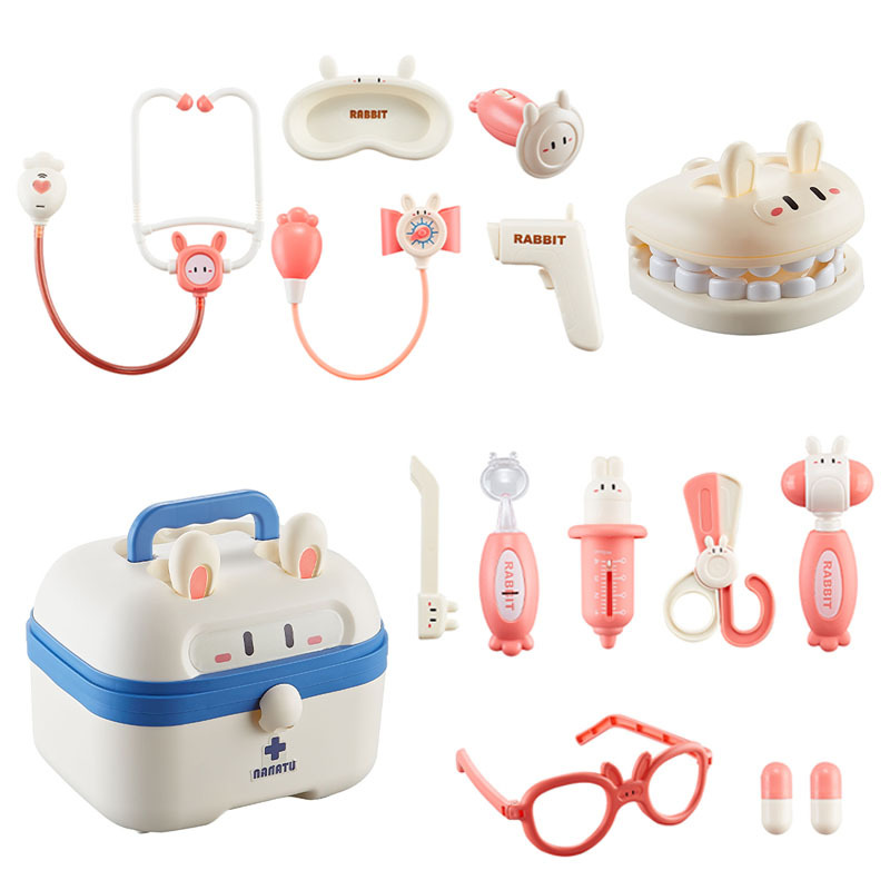 Children's Nana Rabbit Medical equipment Play house set, nurse injection stethoscope play house, play baby interactive toys