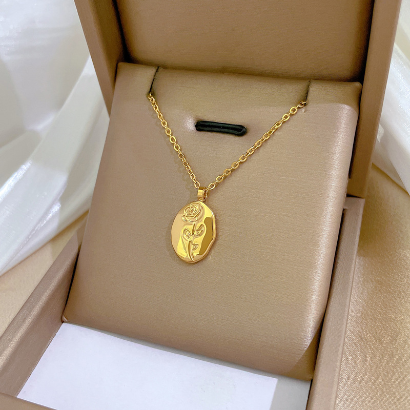 【 All-titanium Steel 】 Real gold electroplating inside the furnace for color retention, very cold necklace, female Instagram influencer collarbone chain accessory pic 35