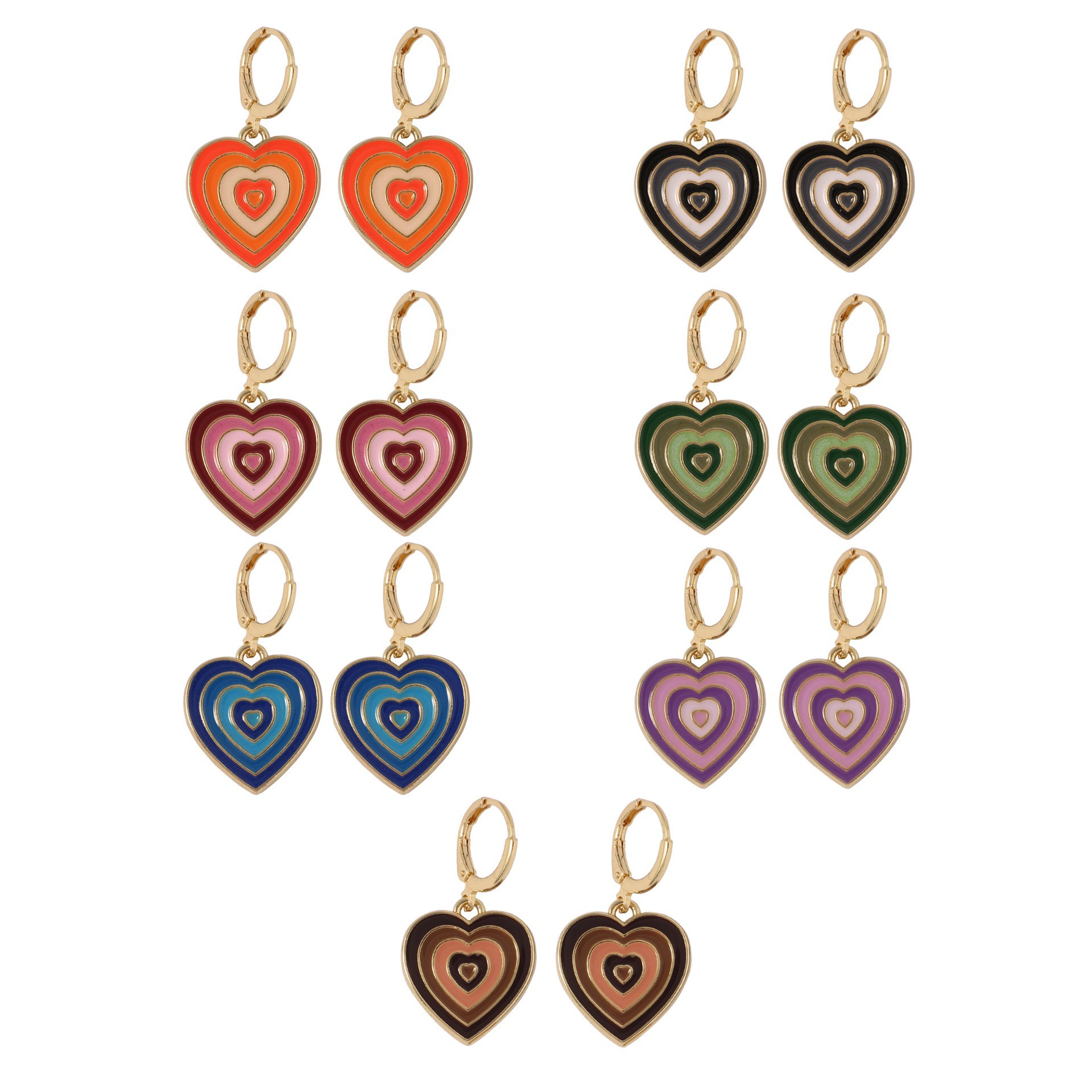 Sanhuai retro and simple heart-shaped earrings for women, new trendy and high-end stud earrings, unique and niche design, heart-shaped earrings