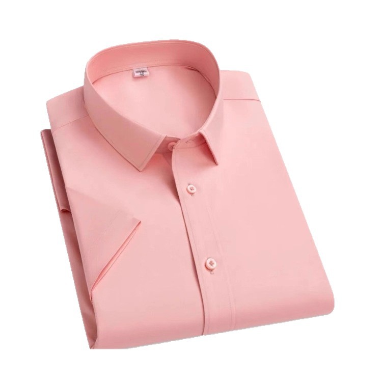 "Yanyu Xie" high-end men's business short-sleeved shirt made of bamboo fiber is moisture-absorbent, breathable and does not pill Item Picture